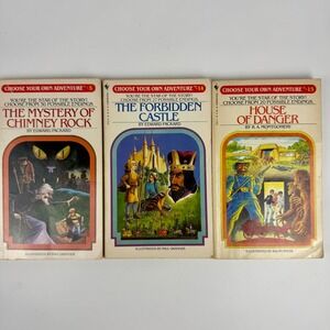 Vintage Choose Your Own Adventure Book Lot 5 14 15 Chimney Rock Forbidden Castle